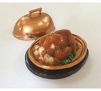 Dolls House Christmas Dinner on Tray 1/12th Scale Miniatures