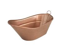 Dolls House Copper Tin Bath Slipper Tub Oval Kitchen Fireside Accessory 1:12