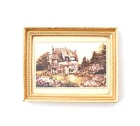 Dolls House Country House Picture in Gold Frame 1:12 Miniature Accessory