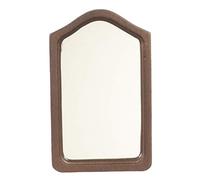 Dolls House Dark Oak Wooden Framed Wall Mirror Miniature Accessory