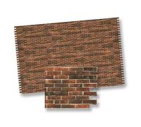 Dolls House Dark Red Brick Wall Miniature Print Embossed Roofing Sheet 1:12