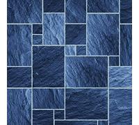 Dolls House Dark Slate Floor Tiles Miniature 1:12 Flooring Gloss Card Sheet