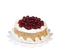 Dolls House Decorated Berry Cake on Doily Miniature Shop Dining Room Accessory