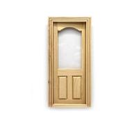 Dolls House Door Half Glazed Arched Top Window Wooden 1:12 Building Component