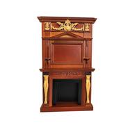 Dolls House Figurehead Fireplace Walnut Platinum Collection Furniture Miniature