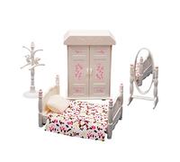Dolls House Furniture Set 1:12 Rich Accessories Miniature Assemble for Kids Bedroom A