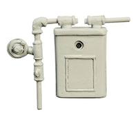Dolls House Gas Meter1:12 Scale Miniature Garage Kitchen Wall Accessory