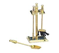 Dolls House Gold Fireplace Tools Companion Set Miniature Fireplace Accessory