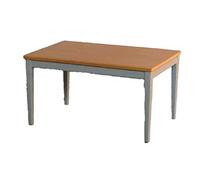 Dolls House Grey & Pine Dining Table Modern Miniature Kitchen Furniture 1:12