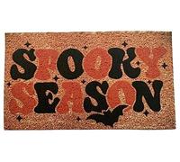 Dolls House Halloween Door Mat "Spooky Season" Bat Modern Rug 1:12 Printed Card