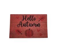 Dolls House Hello Autumn Door Mat Pumpkin Fall Sign Modern 1:12 Printed Card