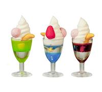 Town Square Miniatures Dolls House Ice Cream Sundaes 1/6 Scale Sweet Shop Confectionery Store Accessory
