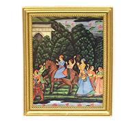 Dolls House Indian Entourage Picture Painting Gold Frame Miniature Accessory