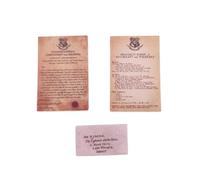 Dolls House Invitation to Hogwarts Boarding School for Witches & Wizards 1:12