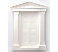 Dolls House Large Plastic Georgian Front Door 1/12th Scale 178 x 112mm