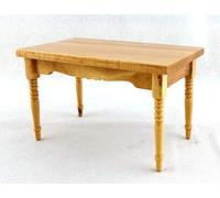 Dolls House Light Oak Rectangular Table Miniature Kitchen Dining Room Furniture