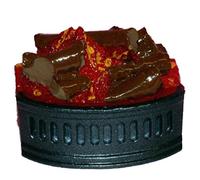 Dolls House Light up Glowing Log Fire Grate Miniature Fireplace Accessory 12V