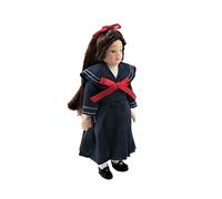 Dolls House Little Girl in Sailor Dress Miniature Porcelain People | 1:12 Scale