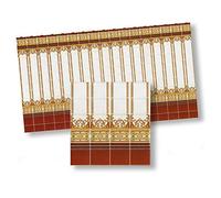 Dolls House Mediterranean Wall Tile Sheet Miniature 1:12 Scale Spanish Design