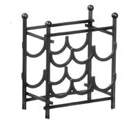 Dolls House Miniature 1:12 Scale Accessory 6 Bottle Black Wine Rack