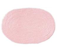 Dolls House Miniature 1:12 Scale Accessory Plain Baby Pink Large Oval Rug