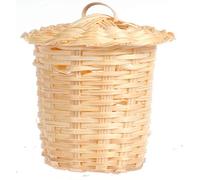 Dolls House Miniature 1:12 Scale Bathroom Accessory Wicker Laundry Basket Hamper