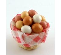 Dolls House Miniature 1:12 Scale Kitchen Country Store Accessory Basket of Eggs