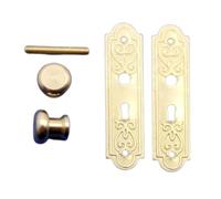 Dolls House Miniature 1:12th Scale Door knobs, thread & Victorian door plate