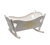 Dolls House Miniature 1:12th Scale White Babys Cradle, Nursery Furniture.