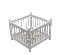 Dolls House Miniature 1:12th Scale White Babys Playpen, Nursery Furniture.