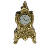 Dolls House Miniature Accessory Gold Mantle Clock 219