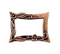 Dolls House Miniature Antique Copper Climbing Flower Framed Mirror