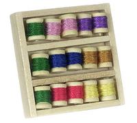 Dolls House Miniature Haberdashery Sewing Room Accessory Box of Cotton Reels