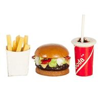 Dolls House Miniature HAMBURGER/FRIES/DRINK