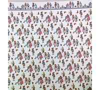 Dolls House Miniature Print 1:12 Scale Wallpaper Childrens Nursery Rhyme White