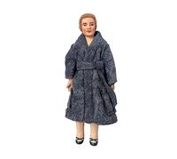 Dolls House Modern Man in Blue Dressing Gown Porcelain Dad 1:12 People
