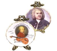 Dolls House Mozart & Bach Plates Ornament Miniature Reutter Porcelain Accessory