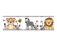 Dolls House Nursery Wallpaper Border Zoo Animals 1:24 1/2 inch Miniature Print