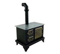 Dolls House Old Fashioned Black Range Cooker Stove Miniature Kitchen Furniture