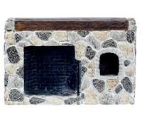 Dolls House Old Fashioned Stone Fireplace Fieldstone Walk-In Large Resin 1:12