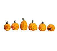 Dolls House Orange Pumpkins Jack O’Lanterns Miniature Halloween Garden Accessory