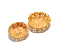 Dolls House Oval Wicker Baskets.. Pack of 2 (MCB402) - 1:12 Scale Miniatures | Minimum World