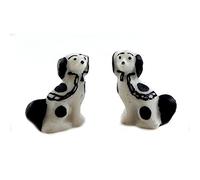 Dolls House Pair Staffordshire Dogs Miniature Fireplace Ornament 1:12 Accessory