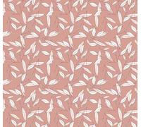 Dolls House Pink Flower Leaf Trail Natural Patterned Miniature Nursery Wallpaper