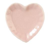 Dolls House Pink Heart Shaped Plate Ceramic Tableware Dining Room Accessory 1:12