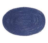 Dolls House Plain Navy Blue Large Oval Rug Miniature 1:12 Scale Accessory