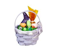 Dolls House Purple Easter Basket with Chocolate Bunny Miniature 1:12 Accessory