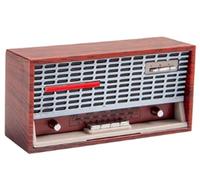 Dolls House Radio Dark Wood Finish 1950's Accessory 1:12 Scale Non-Working