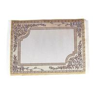 Dolls House Rectangular Rug Beige Woven Silk Miniature Accessory Small