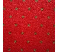 Dolls House Red Gold Star Self Adhesive Carpet Miniature Wall to Wall Flooring